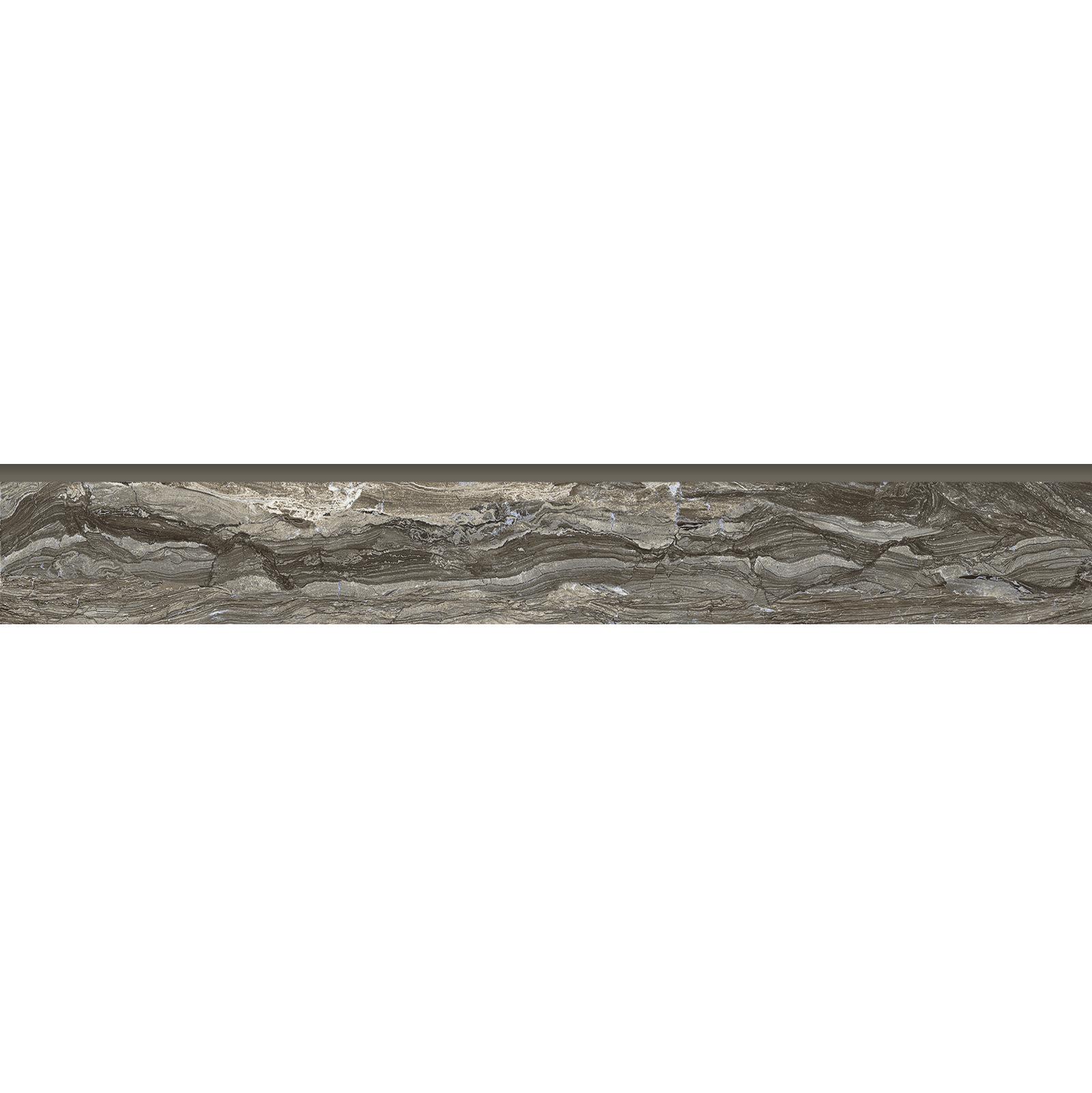 3 1/2" X 24" Gemstone Glazed Bullnose: Taupe
