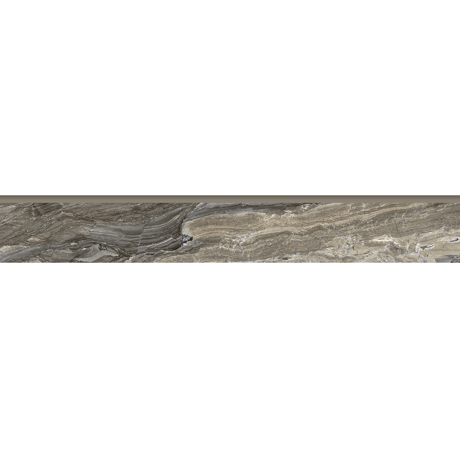 3 1/2" X 24" Gemstone Glazed Bullnose: Taupe