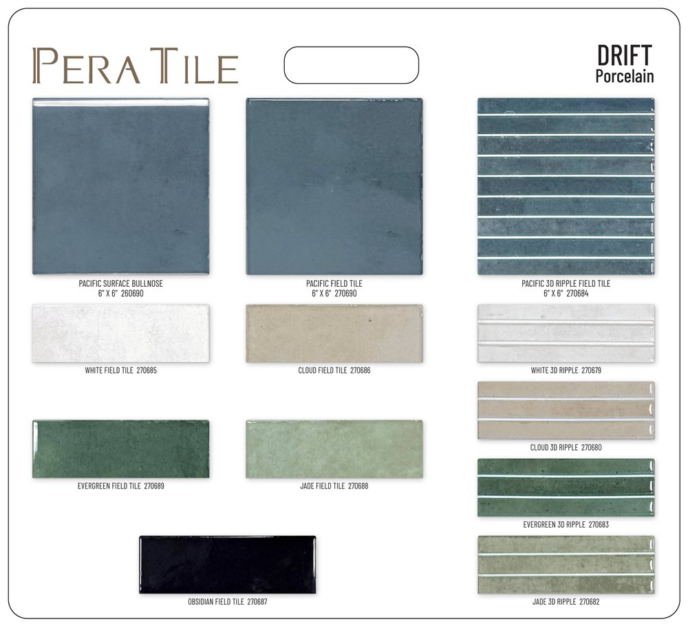 Pera Tile Drift 20" x 22" Dealer Board (DB00066)