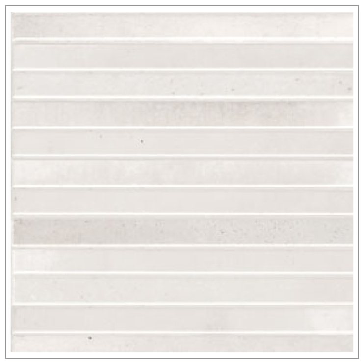 Pera Tile Posh 10" x 10" Grouted Concept Board - Pitch 3D Ivory (CB00048-07)