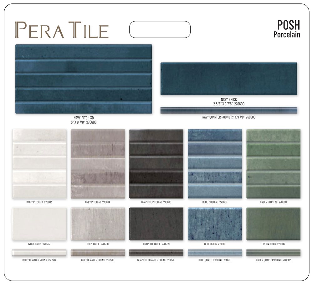Pera Tile Posh 20" x 22" Dealer Board (DB00048)