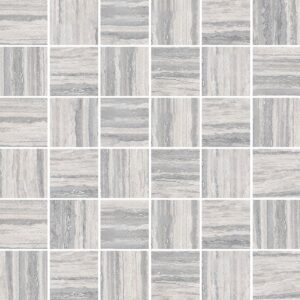 Veneto: 2" X 2" Square Mosaic - Silver