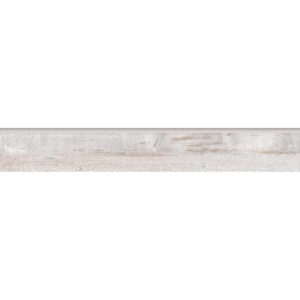 3 1/2" X 24" Vintage Wood Porcelain Glazed Bullnose : White