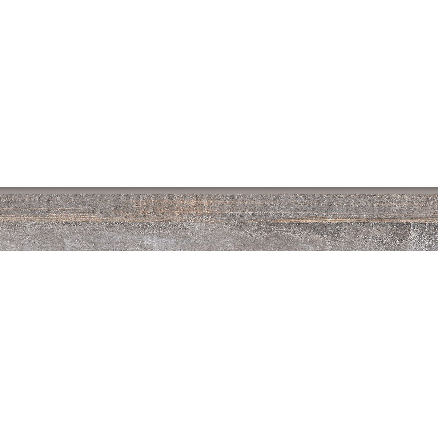 3 1/2" X 24" Vintage Wood Porcelain Glazed Bullnose : Pearl